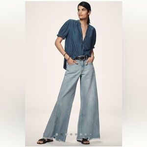 The Adi Regenerative cotton mid-rise flare Jeans by Pilcro